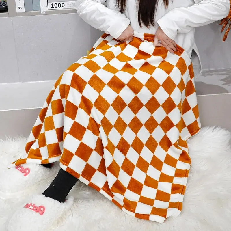 Checkerboard Blanket Classic Plaid Sofa Blanket Spring Summer Air Conditioning Office Nap Shawl Cushion sofa blanket