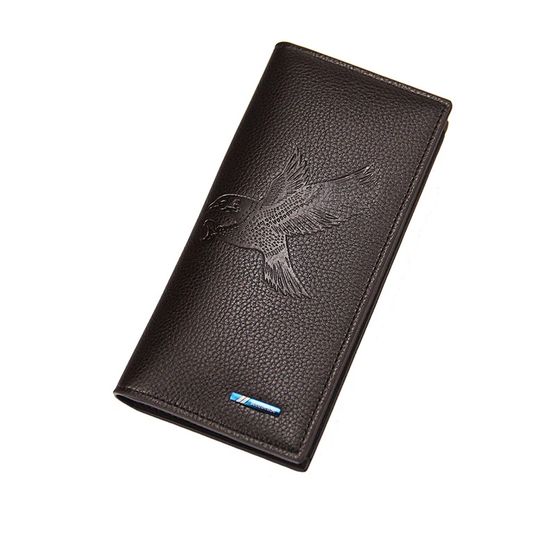 New men's long wallet, fashionable men's magnetic buckle clutch, large capacity multi-card slot wallet 4
