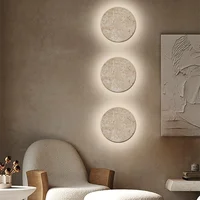 Wabi sabi wall light minimalist interior wall light Design Natural Stone light Dining Room wall lamp beige bedroom Bedside lamp 1