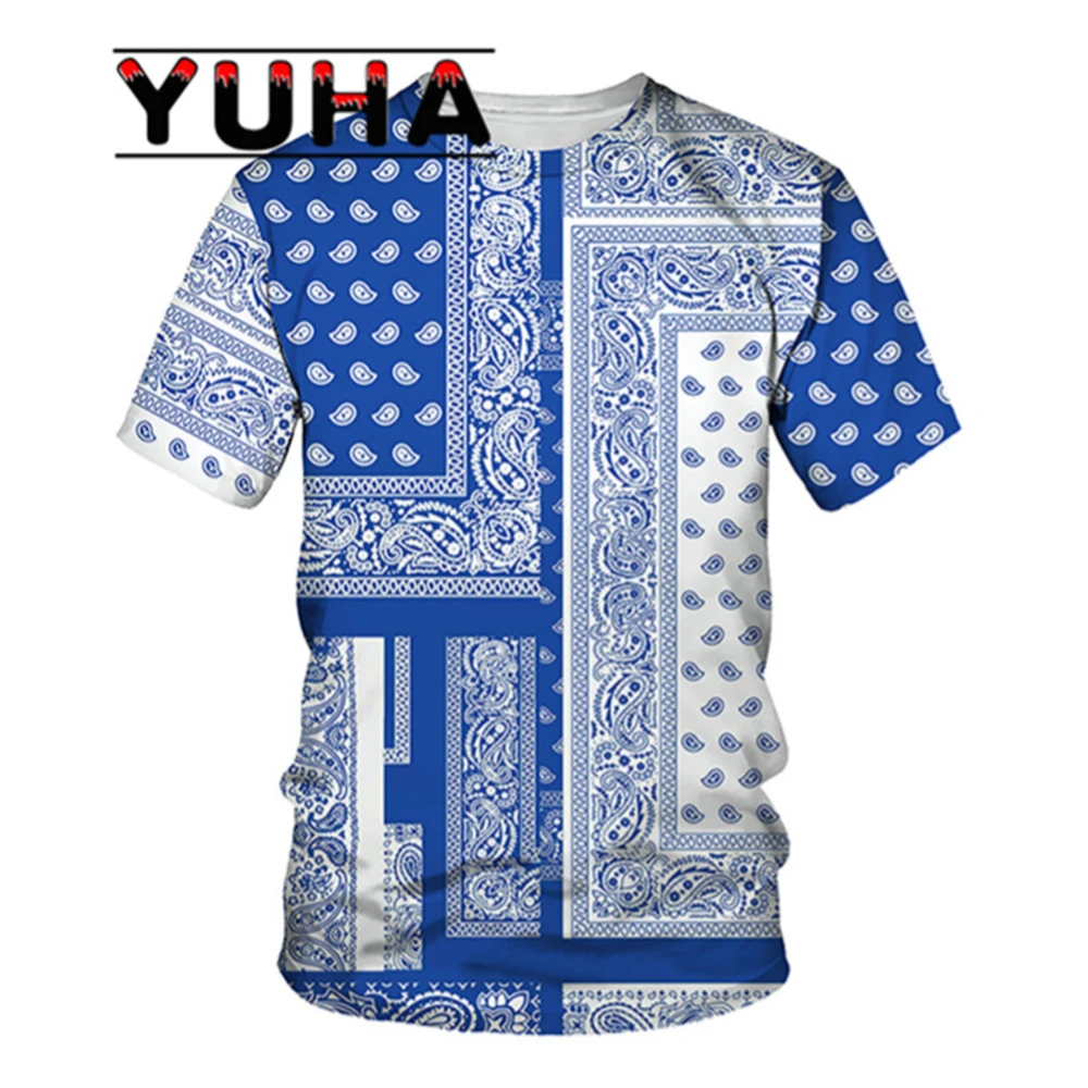 Hip Hop T-shirt Short Trousers Suits Summer Men Women Tracksuit Short Sleeve Tops  Lattice Sport And Casual Men‘s Clothes