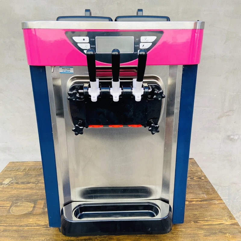 

Commercial Soft Serve Ice Cream Machine Automatic Yogurt Sweet Cone Vending 220V Stainless Steel
