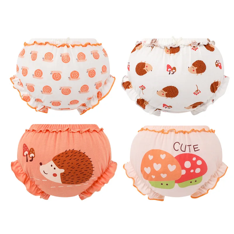 Cotton Baby Girl Panties Kids Infant Newborn Bow Underpants Wear Outside Fashion Shorts For Children Soft Briefs 3 Piece/Lot