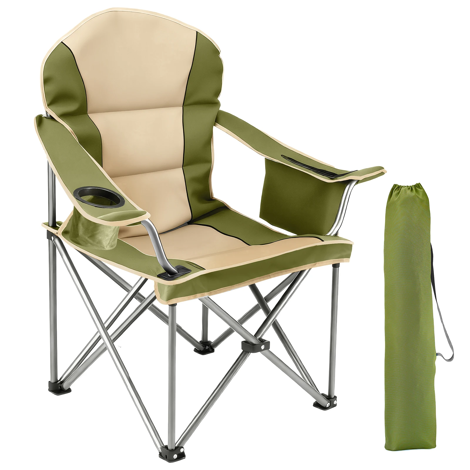 oversized camping chair setup outdoors