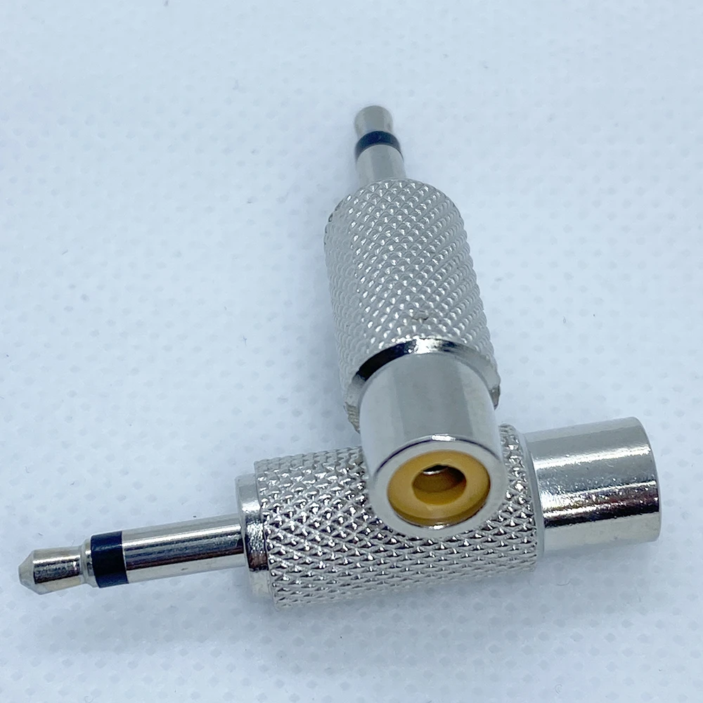 2pcs/lot Metal 3.5mm Jack Converter 3.5 Male Mono Plug To Rca Female ...