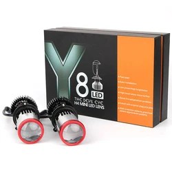 2pcs LED Headlight H4 Bulbs Projector Mini Lens Auto 100W Kit H4 LED Conversion High Beam Low Beam Turbo Fan For Car Light Lamp