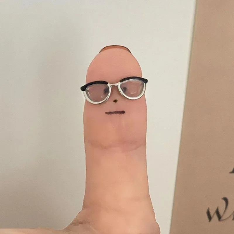 Creative Glasses Ring Funny Statement Adjustable Couple Rings for Men Women Y2k Kawaii Cute Finger Ring Friendship Jewelry Gifts