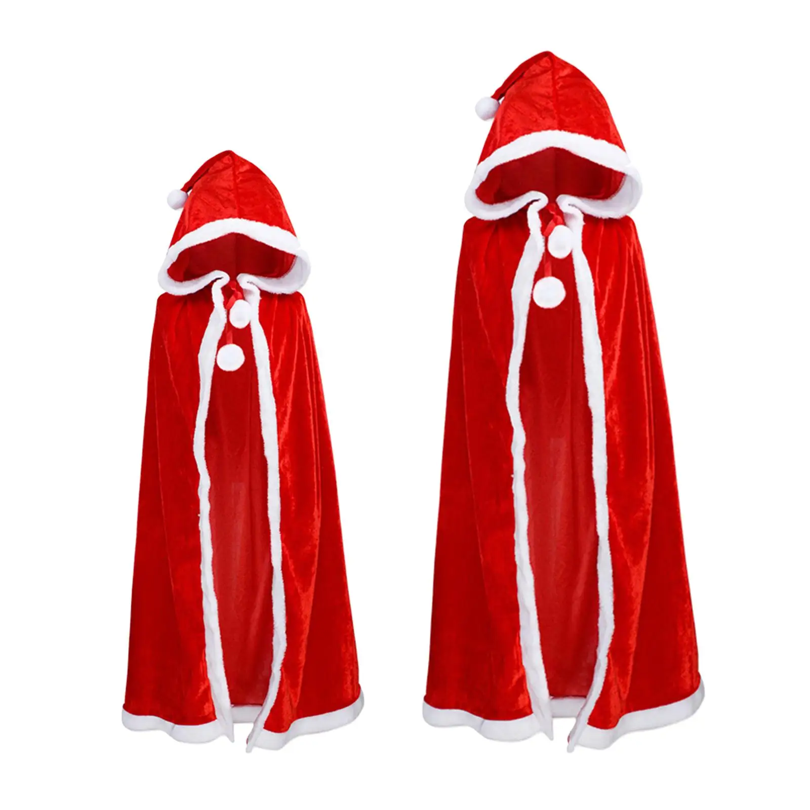 

Halloween Christmas Costume Cloak Dress up Durable Roles Play Red Cape for Holidays Masquerade Party Supplies Carnival Festival