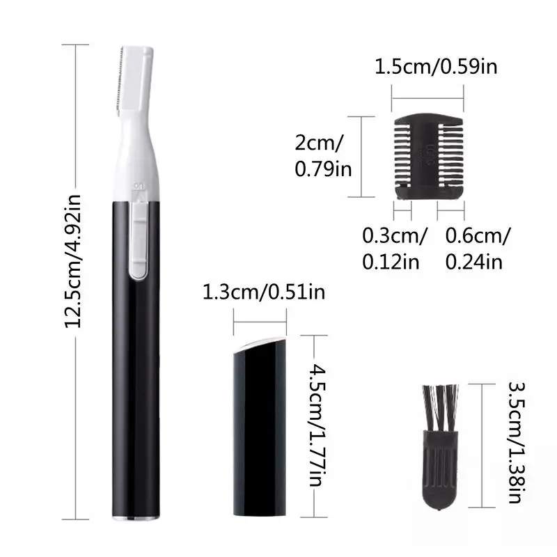 Eyebrow Trimmer Set Eyebrow Trimmer Eyebrow Razor Set Eyebrow Razor Facial Hair Remover Hair Remover Electric Eyebrow Razor Electric Facial Hair Eyebrow Trimmer Battery-Operated Painless Facial Hair Removal For Men Women Easy