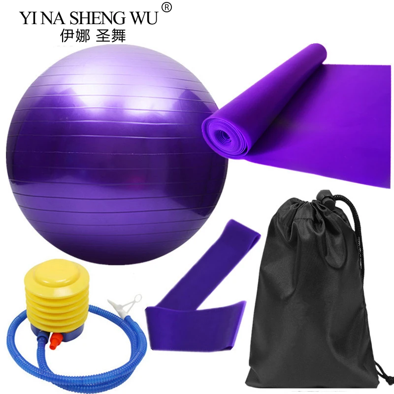 PVC Fitness Balls Yoga Ball Set Thickened Explosion-proof Exercise Home Gym Pilates Equipment Balance Ball 45cm