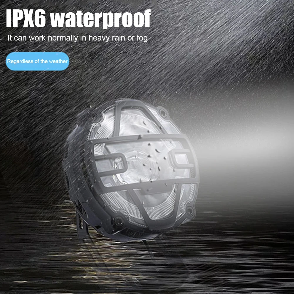 E-Bike 36V 48V Strålkastare Elcykelljus med horn Vattentät Aluminiumlegering Pannlampa Night Safe Riding Front Strålkastare_voghion.com