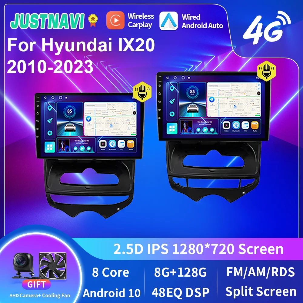 

JUSTNAVI Android Carplay Car Radio For Hyundai iX-20 2010-2023 Multimedia Player DSP GPS Navigaion Stereo Auto Video Player RDS