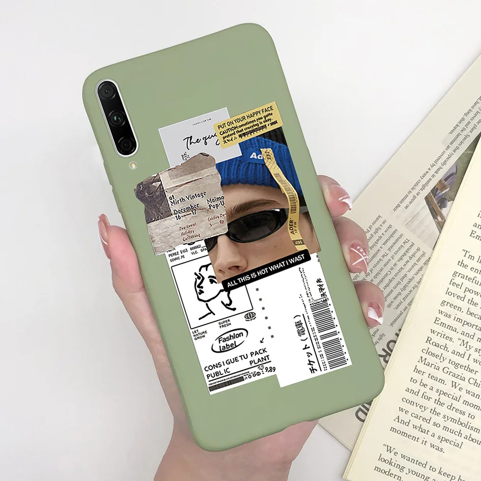 Fashionable Matte Silicone Phone Case - Cute Girl with Flower & Butterfly Design - 6.59