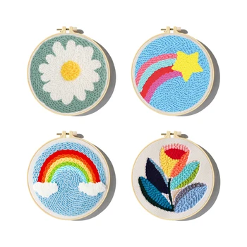 Punch Needle Embroidery Kit for Beginners – DIY Wool Decorative Set 1