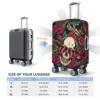 Love Skulls Print Suitcase Cover Vintage Valentine Day Holiday Cruise Trip Elastic Luggage Accesories Protector 6