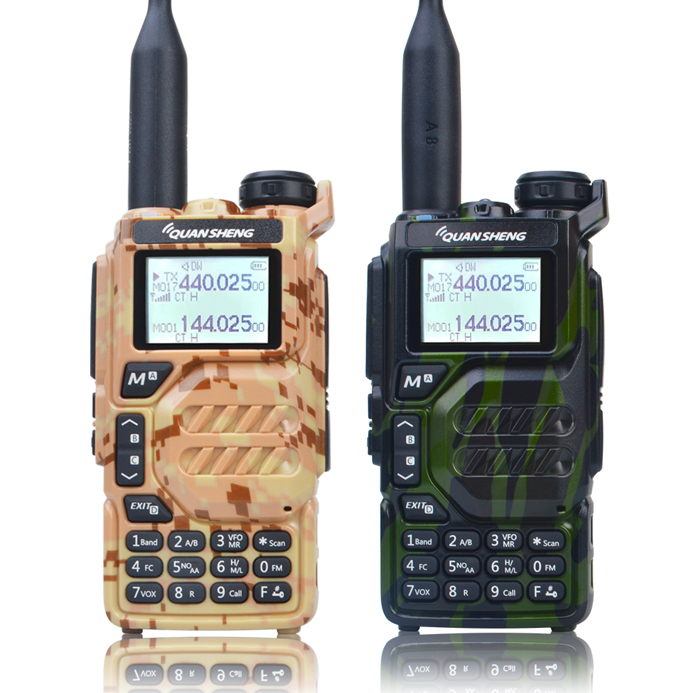 Quansheng UV-K5 Walkie Talkie Camouflage 50-600MHz VHF UHF TX DTMF VOX FM Air Band Wireless Fast Copy One Channel Scramble NoAA
