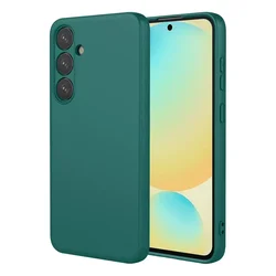 Flexible Liquid Silicone TPU Case Back Cover - Galaxy S26Plus (Dark Green)