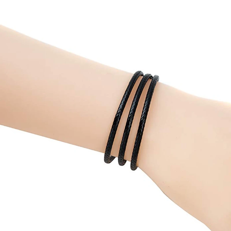 Collana In Pelle Nera Intrecciata Da 5 Mm | Disponibile! | Collin Rowe - Foto 14