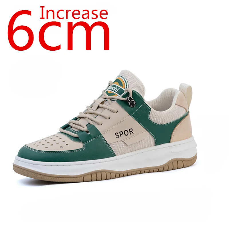 

Men Invisible Heightening Shoes Casual Thick Sole Shoes Increased 6cm Shoes Man Sneakers Summer Breathable Sports Elevator Shoes