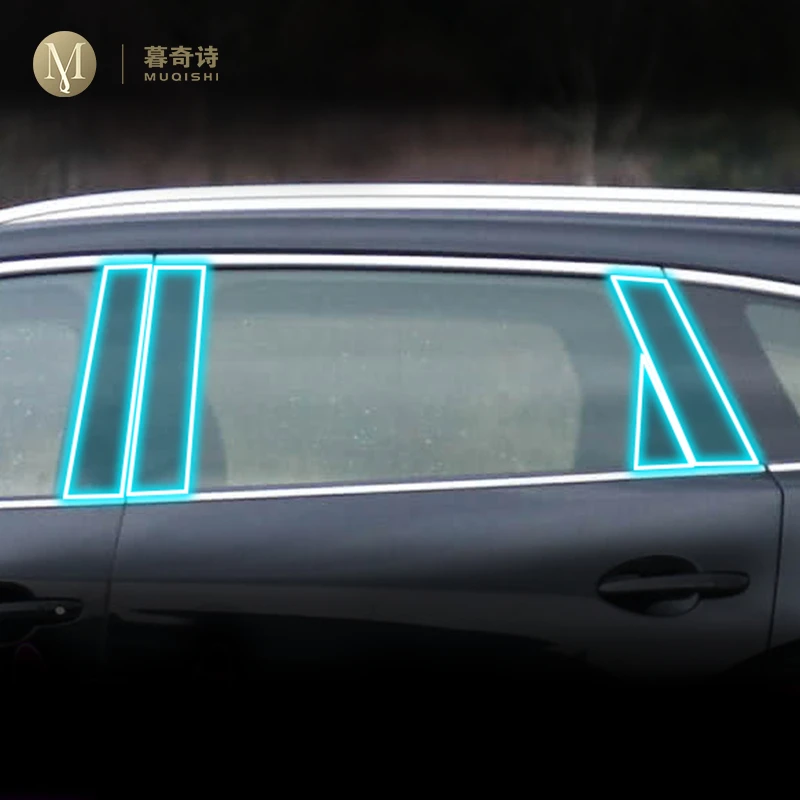 

For Mazda CX-8 CX8 2019-2023 Window Center Pillar Protective Film Anti-scratch Cover Car Protector Exterior Accessories refit