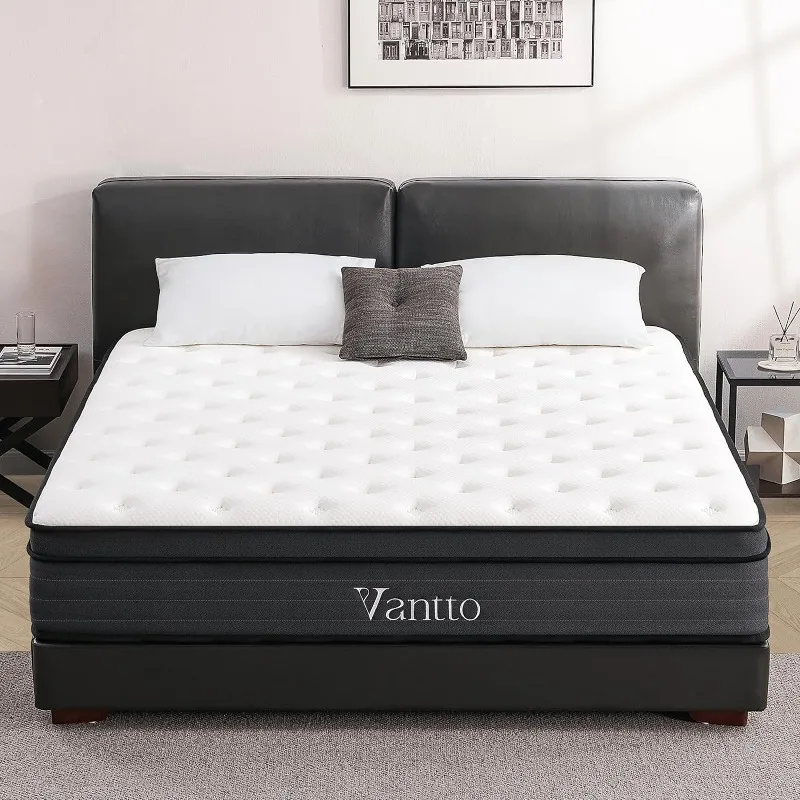 

Memory Foam Hybrid Mattress, Pocket Spring Mattress in a Box for Motion Isolation, Strong Edge Support, Pressure Relief