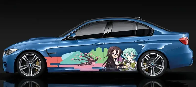

Anime Girls Sticker, Sakura Cherry Blossom Livery, Japanese Anime Vehicle Livery, Large Vehicle Graphics, Japanese Side Car Deca