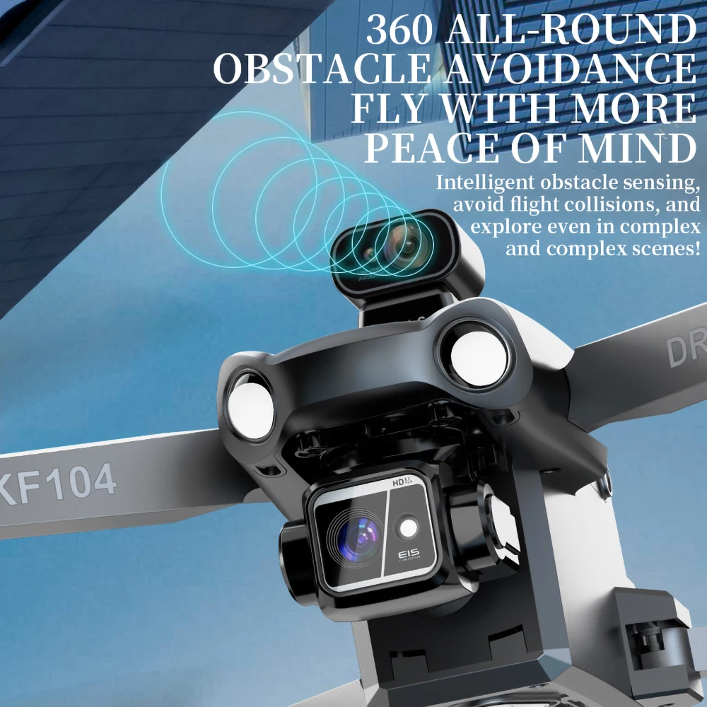 KF104 MAX/AE86 PRO Drone with Screen Professional 8K Dual Camera Airdrop Aircraft 3-Axis Gimbal Obstacle Avoidance FPV GPS Drone