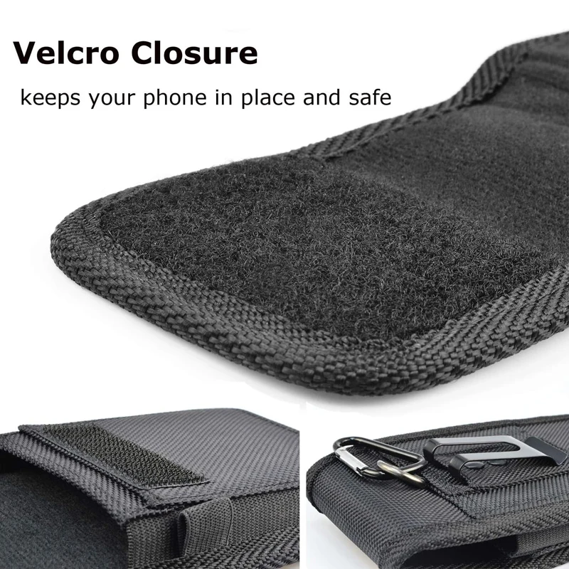 Nylon Cell Phone Belt Clip Holster Pouch Buckle Wallet Card Holder Case Cover For iphone 15 14 Pro Max Samsung S24 S23 Ultra Bag 4