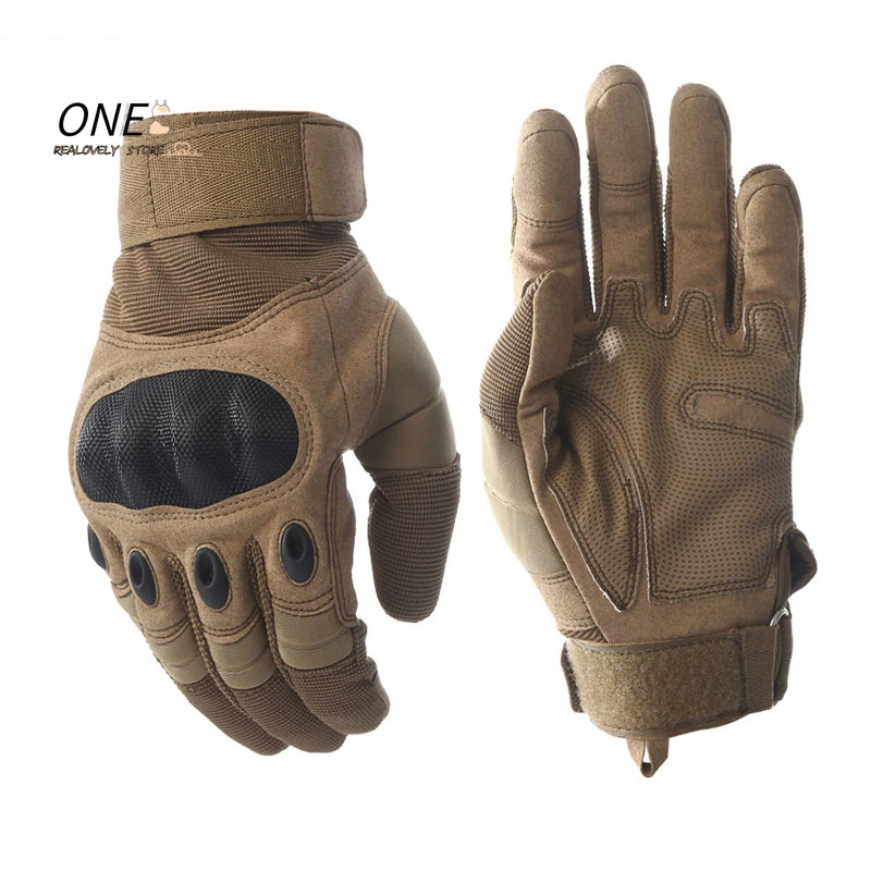 Super Fiber Leather Shell Hard Shell Tactical Gloves Men's Riding Protection Anti Cutting Fitness Training Gloves