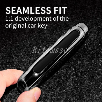 Custodia/cover per Chiave/telecomando in lega per Audi A1 A3 A4 A5 A6 A7 A8 Quattro Q3 Q5 Q7 2009-2015 accessori - Coperture colorate della cassa della copertura della chiave a distanza dell automobile della lega per