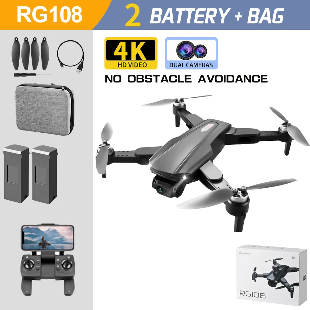 New RG101 MAX Mini Drone 4K Professional Dual HD Camera Infrared Obstacle Avoidance Altitude Hold Mode Foldable RC Plane Toys cute RC Helicopters RC Helicopters