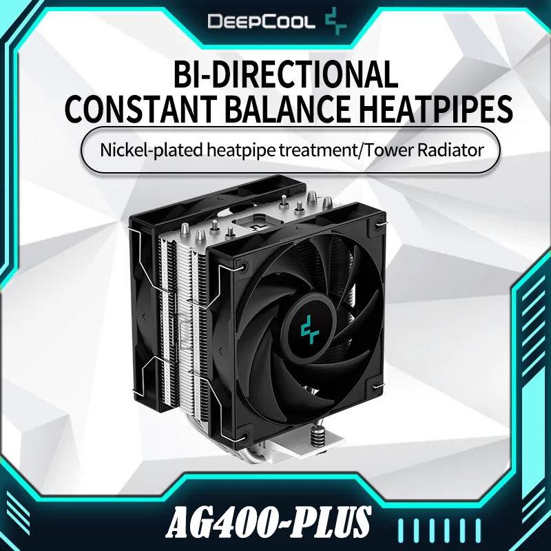 

DEEPCOOL AG400 V5 Plus 4 Heat Pipe CPU Air-cooled Radiator 12cm PWM Cooler Mute Dual CPU Fan Cooling 히트싱크 For LGA1700/1151 AM5