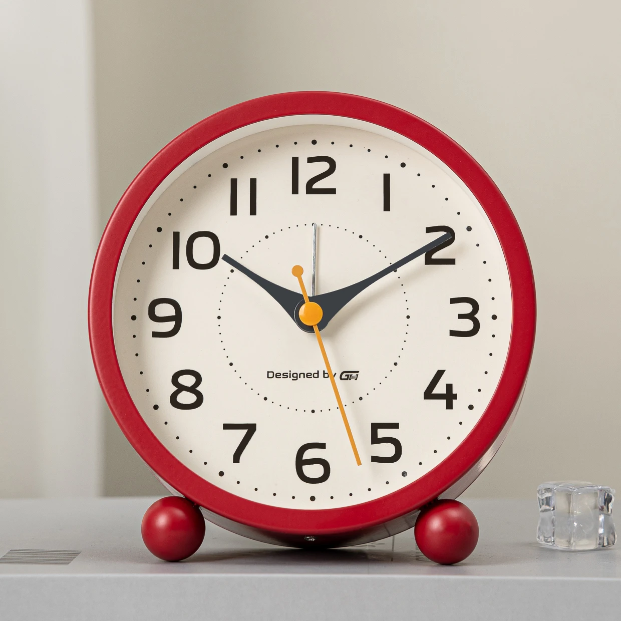 Children's Silent Metal Alarm Clock with Night Light