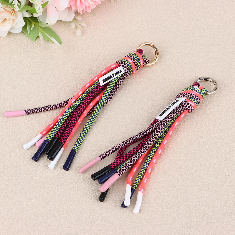 

New High-quality Hardware Anti-theft Keychain Fashion Bag Accessories Luxury Brand Tassel Female Bag Decoration