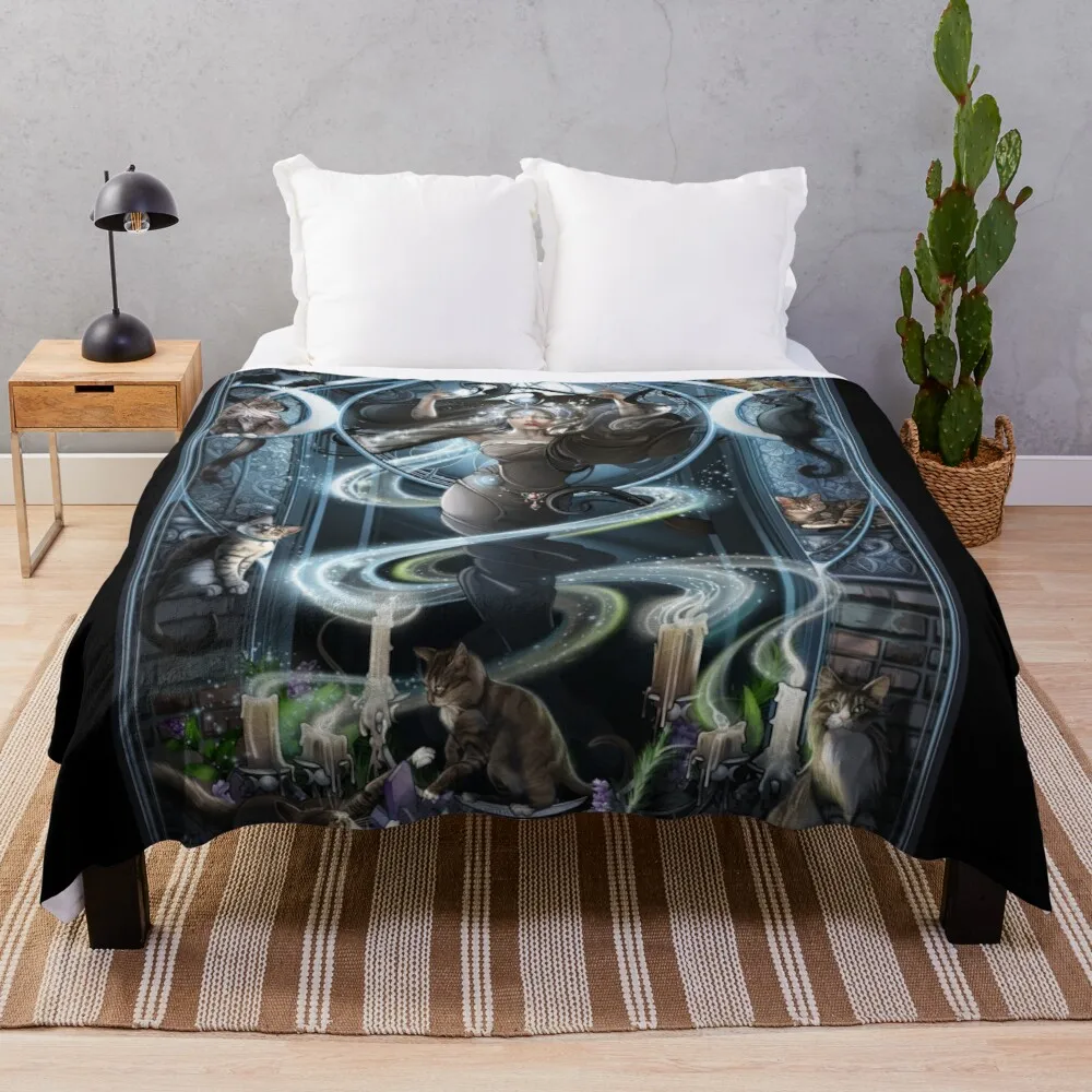 

Nyx Descending - House of Night Throw Blanket summer cottons Thin wadding blanket 3d Blanket