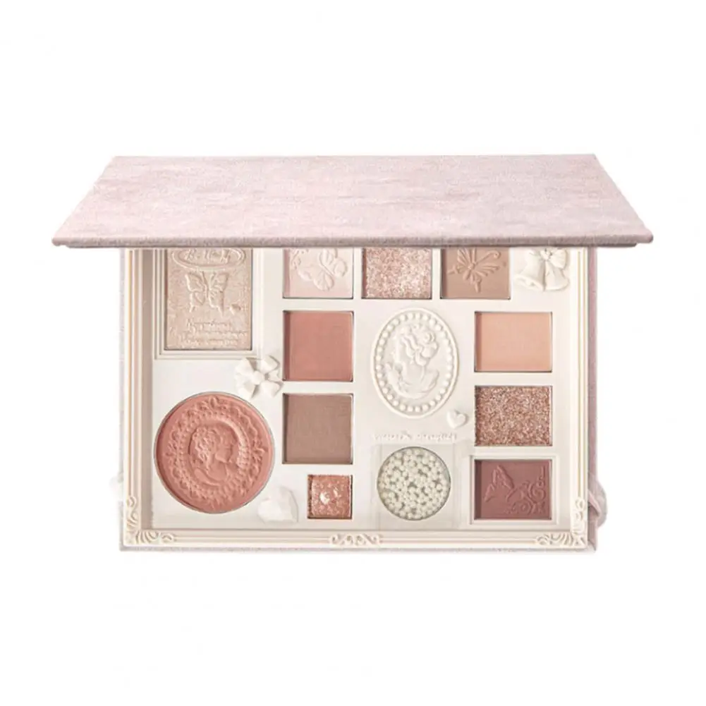 Smooth Eyeshadow Palette Radiant 3d Makeup Palette with Skin-touch Blush Pearlescent Eyeshadow Create Stunning Looks with Relief
