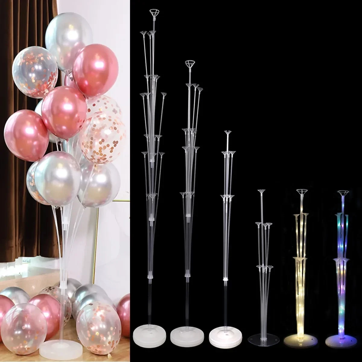 Balloon Stand Holder Birthday Party Decoration Set Party Balloon Set Birthday Balloon Set Balloon Stand Balloon Holder Column Support Accessories for Birthday Party Decor Baby Shower Wedding Party Decor