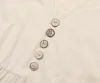 Casual Summer Midi Dress Women Sleeveless Tank V Neck Buttons Ruffle Loose Dresses Beach Soild Sundress Fashion 6