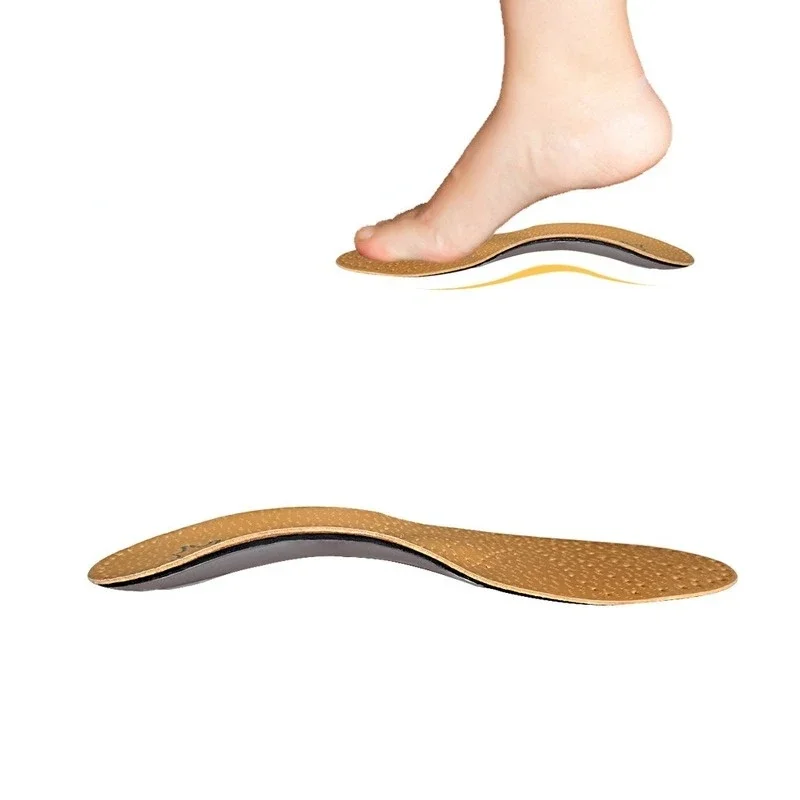 Leather Orthotic Insoles for Men and Women, Flat Feet Arch Support, Orthopedic Shoes Sole Insoles, Corrected Feet