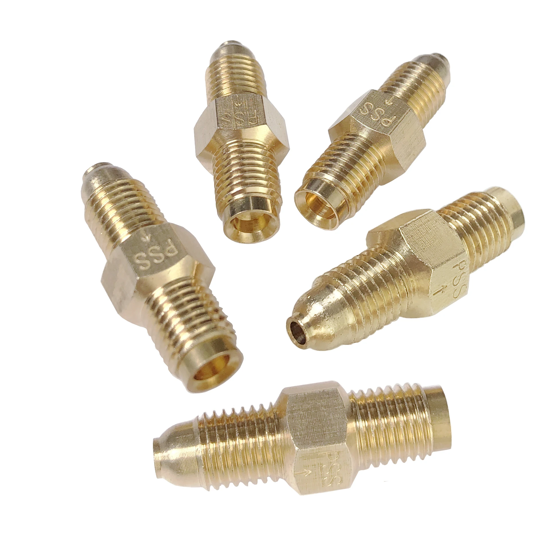 4 Nippli Ingrassaggio In Ottone A Sfera, Filettatura Maschio 6 Mm, Per Lubrificazione Macchinari