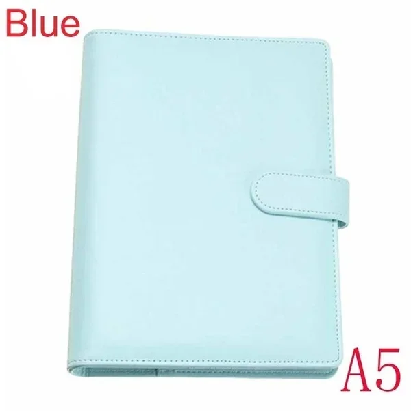 Solid Color Leather Notebook Binder and Desktop Organizer