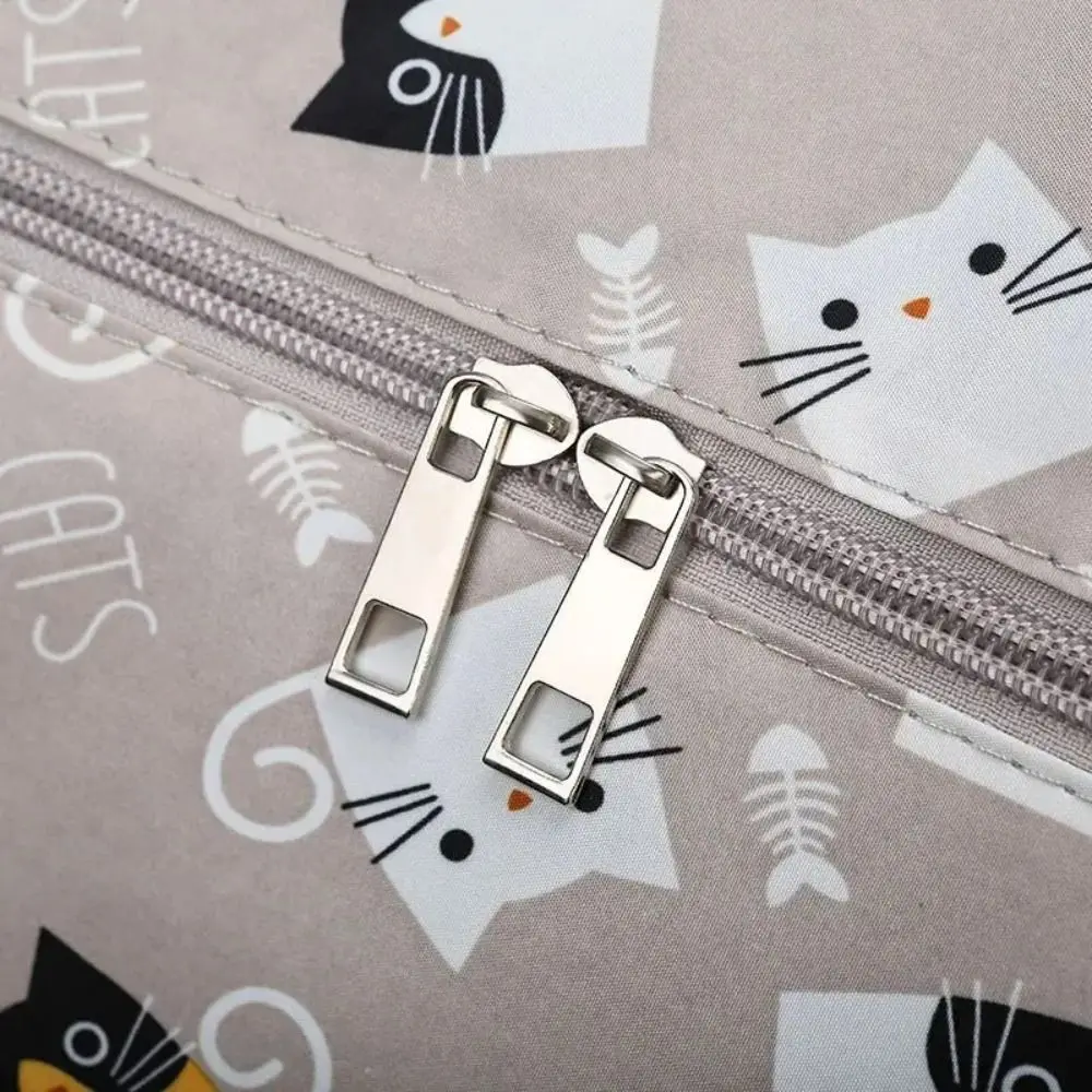 Waterproof Oxford Travel Duffel Bag Portable Large Capacity Foldable Clothing Storage Bag Cartoon Print Lightweight Luggage Bag