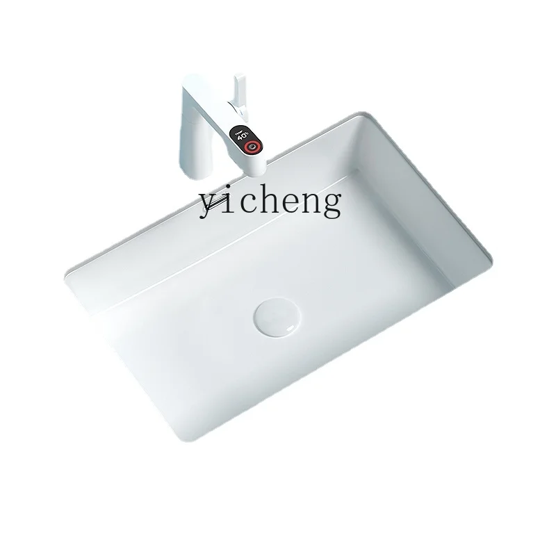 

YY Ceramic Drop-in Sink Embedded Square Washbasin Large Size Balcony Basin