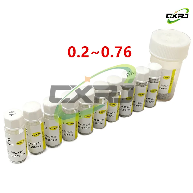 Solder Ball Tools 1 Bottle Reballing Balls 0.2 0.25 0.3 0.35 0.4 0.45 0.5 0.55 0.6 0.65 0.76 BGA Lead