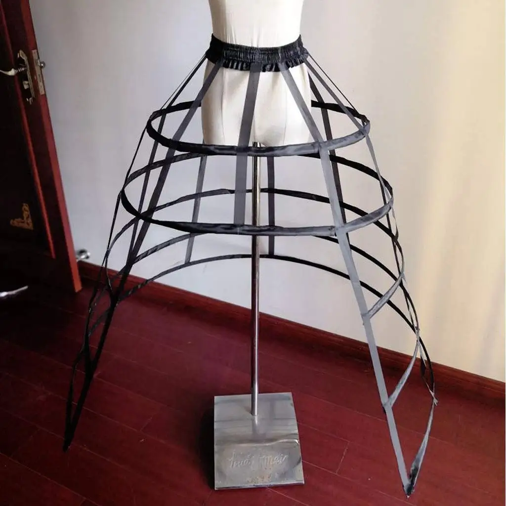Women's Wedding Dress Pannier Petticoat Ruffle Technique Hoop Skirt Cage for Women Accessories Wedding Petticoat
