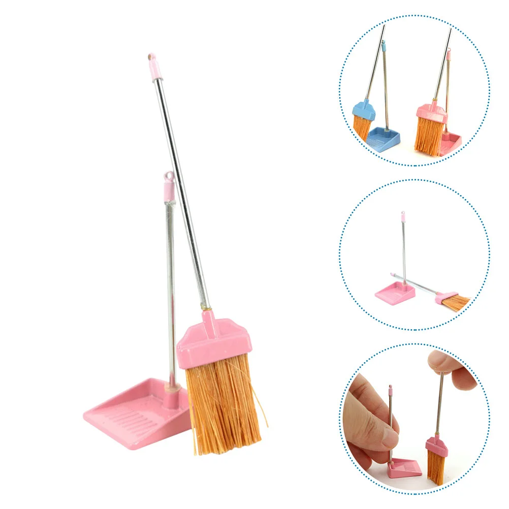 

Мини-игрушка для уборки, миниатюрная щетка, сковорода для пыли, аксессуары для уборки дома