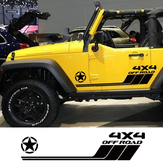 Artstickers 3 Unidades 2 Pegatinas 4x4 Off Road + 1 Estrellas de Regalo  Trail Off Road Todoterreno 4x4 Sport para Coche o Moto. Varios tamaños a  Elegir (Negro, 29 x 10cm) : : Coche y moto