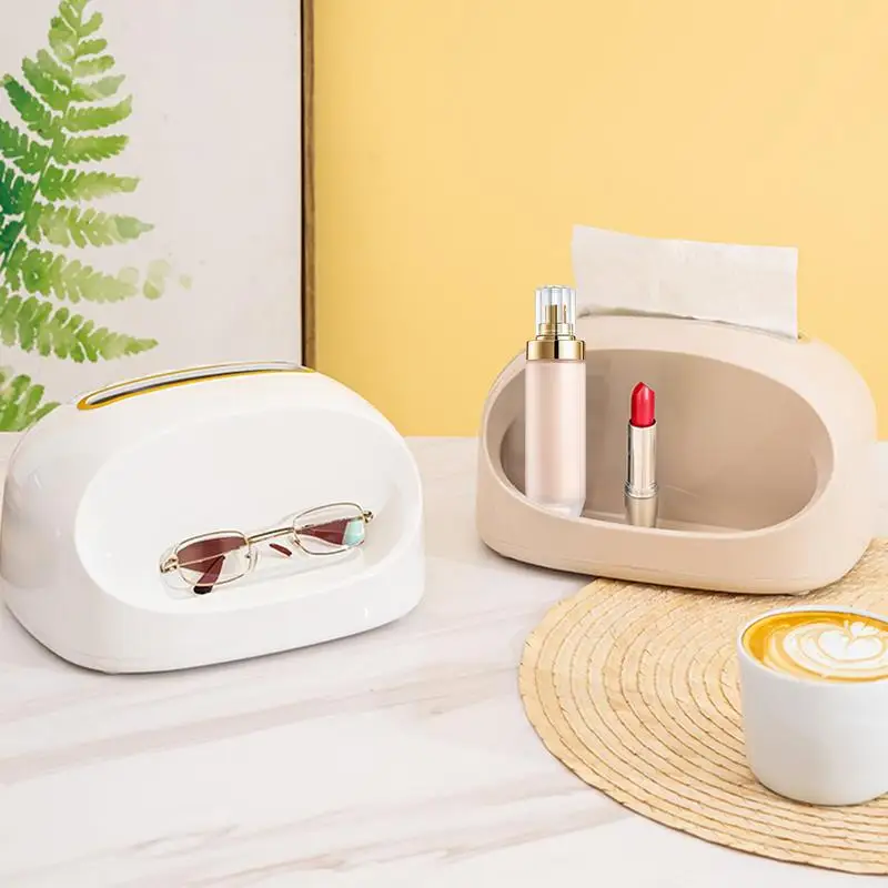 

Tissue Box Holder With Storage Multifunctional Paper Case Dispenser With Non-Slip Pad Table Desktop Decorative Tissue Case box