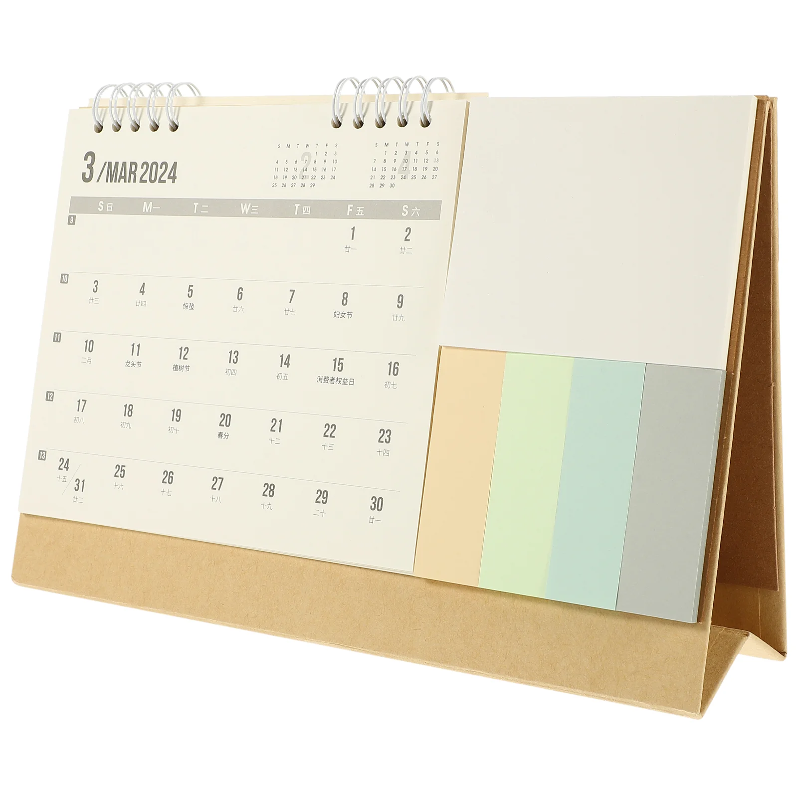 2024 Note Desk Calendar Monthly Ornament Mini Desktop Table Simple Office Supply