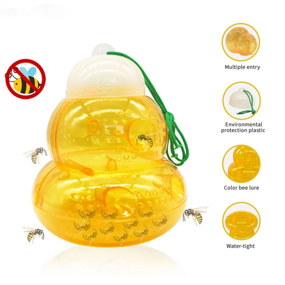 Wasp Trap Outdoor Reusable Portable Wasp Catcher Non-toxic Pest Control Garden Multi-hole Bee Trap for Home Farm Yard Supplies
