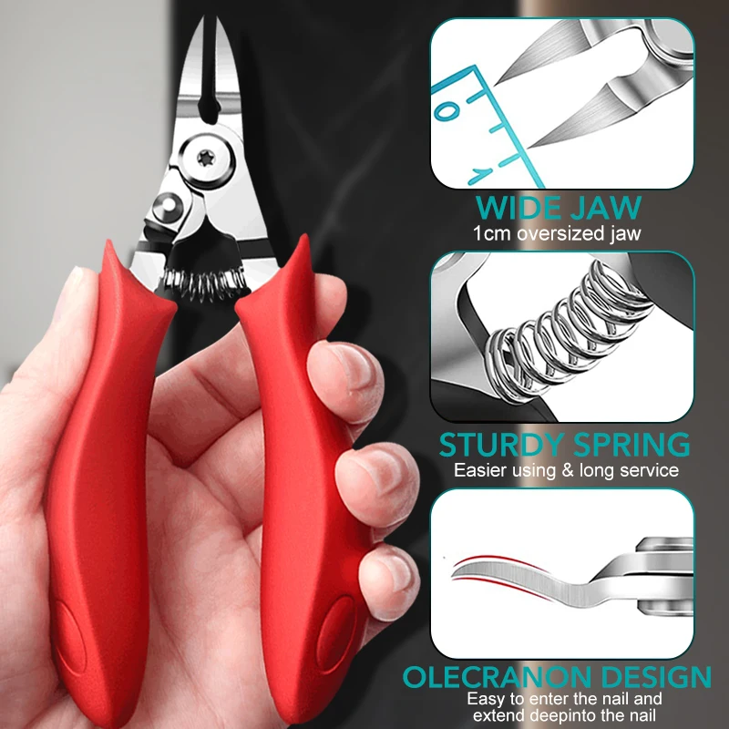 Toenail Clippers Set 4Pcs for Ingrown Thick Toenails Professional Heavy Duty